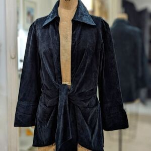 Finely Black Suede Jacket